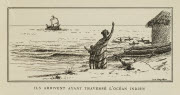 Ils arrivent ayant traversé l'océan Indien / M.C. Mayor [del.]. - Paris : Société des Missions évangéliques, 1933. - 1 dess. (ill. de livre) : grav., en noir ; 6,5 x 11,5 cm (im.), 25 x 16 cm (f.).<br />
Dans : "Un petit continent : Madagascar" / H....