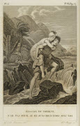 Passage du torrent, n'aie pas peur, je me sens bien fort avec toi / Girodet-Trioson del.t ; B.y Roger sc.t. - Paris : P. Dupont, 1825. - 1 est. (ill. de livre) : grav. ; 25,7 x 11,5 cm.<br />
Dans : "Oeuvres complètes de Jacques Henri-Bernardin de Saint-...