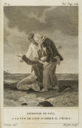 Désespoir de Paul, à la vue de l'île d'Ambre il s'écria [...] / Desenne del.t ; Bessin sculp.t. - Paris : P. Dupont, 1825. - 1 est. (ill. de livre) : grav. ; 25,7 x 11,5 cm.<br />
Dans : "Oeuvres complètes de Jacques Henri-Bernardin de Saint-Pierre. ...