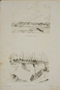 1. St-Denis, Ile Bourbon ; 2. Débarcadère de St-Denis / de Sainson del.. - [Paris], [1834-1835]. - 1 est. : grav. sur cuivre ; 28 x 19,5 cm (f.).